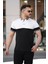 Erkek Yakalı Çift Renk Kısa Kollu T-Shirt 1