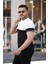 Erkek Yakalı Çift Renk Kısa Kollu T-Shirt 2