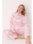 Pembe Önden Düğmeli Pijama Takım 1