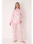 Pembe Önden Düğmeli Pijama Takım 2