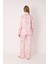 Pembe Önden Düğmeli Pijama Takım 3