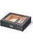Karbon Fiber Siyah Camlı Kısa Humidor Puro Kutusu Sedir Ağacı 26x22 cm 3