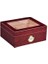 Kırmızı Camlı Humidor Puro Kutusu Sedir Ağacı ile Şık Tasarım RB95khv 6