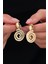 14 K Gold Kaplama 925 Ayar Gümüş El Yapımı Dövme Hayat Döngüsü Küpe 3