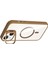 Bfs Apple iPhone 13 Remim Lensli Magsafe Standlı Kapak - Kahverengi 3