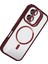 Bfs Apple iPhone 16 Plus Remim Lensli Magsafe Standlı Kapak - Bordo 2