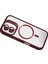 Bfs Apple iPhone 16 Plus Remim Lensli Magsafe Standlı Kapak - Bordo 3