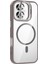 Bfs Apple iPhone 16 Plus Remim Lensli Magsafe Standlı Kapak - Titan Gri 1