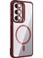 Bfs Samsung Galaxy S25 Remim Lensli Magsafe Standlı Kapak - Bordo 2