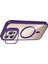 Bfs Apple iPhone 16 Pro Max Remim Lensli Magsafe Standlı Kapak - Derin Mor 4