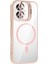 Bfs Apple iPhone 16 Plus Remim Lensli Magsafe Standlı Kapak - Pembe 1