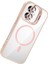 Bfs Apple iPhone 16 Plus Remim Lensli Magsafe Standlı Kapak - Pembe 2