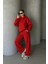 Şardonlu 3 Iplik Kumaş Kapüşonlu Sweatshirt ve Bel Lastikli Pantolon Takım 1