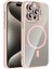 Bfs Apple iPhone 14 Pro Max Remim Lensli Magsafe Standlı Kapak - Pembe 1