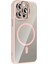 Bfs Apple iPhone 14 Pro Max Remim Lensli Magsafe Standlı Kapak - Pembe 2