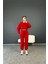 Şardonlu 3 Iplik Kumaş Crop Sweatshirt ve Bel Lastikli Pantolon Takım 1