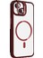 Bfs Apple iPhone 13 Remim Lensli Magsafe Standlı Kapak - Bordo 2