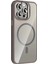 Bfs Apple iPhone 15 Pro Max Remim Lensli Magsafe Standlı Kapak - Titan Gri 2
