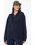 Kadın Modal Touch Fermuarlı Kapşonlu Sweatshirt Lacivert 4