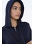 Kadın Modal Touch Fermuarlı Kapşonlu Sweatshirt Lacivert 7