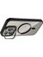 Bfs Apple iPhone 14 Pro Max Remim Lensli Magsafe Standlı Kapak - Siyah 3