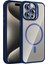 Bfs Apple iPhone 14 Pro Max Remim Lensli Magsafe Standlı Kapak - Lacivert 1