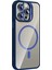 Bfs Apple iPhone 14 Pro Max Remim Lensli Magsafe Standlı Kapak - Lacivert 2