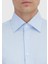 Açık Mavi Düz Regular Fit Dokuma Klasik %100 Pamuk Gömlek 4