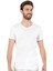 Erkek %100 Pamuklu Beyaz 2'li Ribana V Yaka Fanila T-Shirt Q5.u.5o.k3.k.a.p.c 3