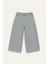 Kız Çocuk Ince Kaşe Pileli Bol Pantolon - Gri 2