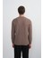 Erkek Bisiklet Yaka Basic Bol Kahve Sweatshirt 6
