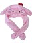 Sanrio Kuromi Hello Kitty Şapka Kulakları Hareket Eden Şapka Işıklı Modlu Peluş Bere Şapka 3