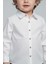 Erkek Çocuk Poplin Uzun Kollu Düz Beyaz Gömlek (2-3 Yaş 8-9 Yaş) 3
