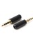 3.5mm Stereo Jack Metal 3 Pin 4 Boğumlu Erkek Konnektör - Trrs Lehim Tipi Jak - Siyah 1