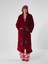 Kadın Kırmızı Lüks Dokulu Soft Kadife Oversize Sabahlık 1