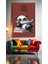 Çocuk Odası Kreş Kitap Okuyan Panda Ev Duvar Salon Güzellik Salonu Ofis Dükkan Dekarasyon Kanvas Tablo 1