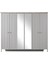 Yakamoz 6 Kapaklı Aynalı Elbise Dolabı Gardrop 253X64X213 1