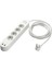 2 USB Girişli 4'lü Priz, Beyaz, 3 M 1
