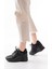 F-185 Siyah Günlük Bağcıklı Taş Aksesuarlı Yazlık Spor Ayakkabı 1