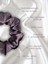 Kadın Saten Toka - Tozlu Orkide – Tekli Lüks Lastik Model Scrunchie 4