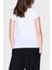 Taşlı Logolu % 100 Pamuk Slim Fit Bisiklet Yaka T Shirt Bayan T Shirt XW001349 AF17173 U0002 3