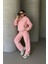 Polar Kumaş Kapüşonlu Sweatshirt ve Bel Lastikli Pantolon Ikili Takım 1