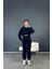 Şardonlu 3 Iplik Kumaş Crop Sweatshirt ve Bel Lastikli Pantolon Takım 1