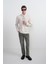 Erkek Göğüs Nakışlı Bisiklet Yaka Krem Sweatshirt 5