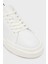 Logolu Deri Sneaker Ayakkabı YW0YW0194701W Bayan Ayakkabı YW0YW01947 01W 4