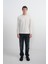 Erkek Desenli Bisiklet Yaka Bol Krem Sweatshirt 2