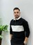Erkek Yeni Sezon Parçalı Regular Kalıp Fermuarlı Sweatshirt Tüylenme Renk Solması Yapmaz 2