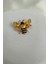 Altın Rengi Taş Detaylı Mineli Arı Broş (3cm) 1