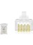 Cat6 Konnektör Ez RJ45 Delikli 100LÜ Paket Şeffaf HDX5063 (336336) 1