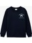 Bisiklet Yaka Uzun Kollu Baskılı Sweatshirt 1